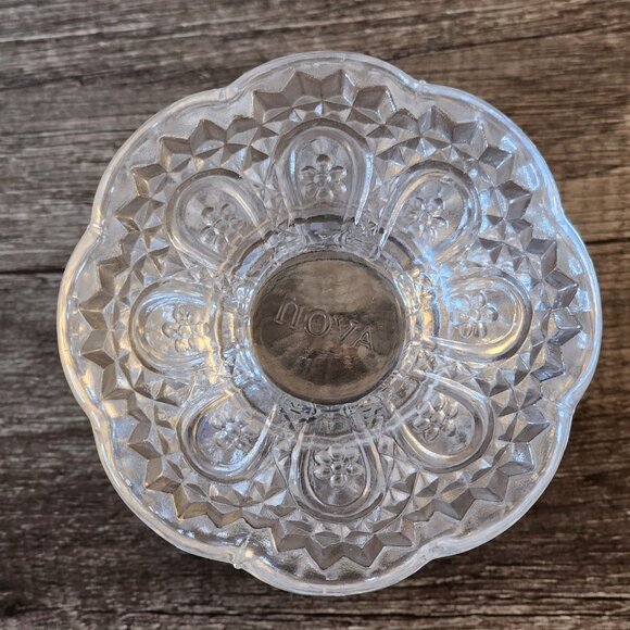 Vintage Avon Candler Holder Candy Dish Glass Footed - Picture 9 of 16